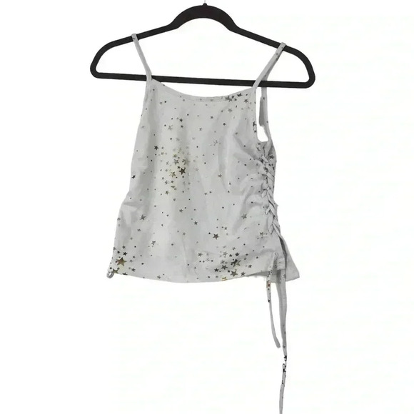 PINC SHIRT GIRLS XL PREMIUM WHITE GOLD SILVER STAR TANK TOP STYLE 22880K - Picture 10 of 13